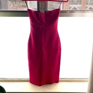 Hot pink Herve Leger dress